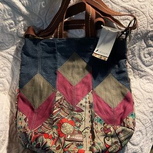 Sakroots large shoulder bag with tags